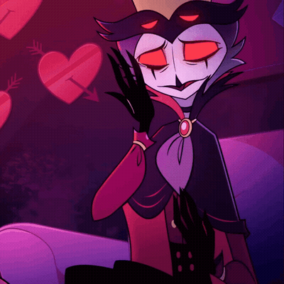 Cartoon Character With Red Eyes And Crown GIF