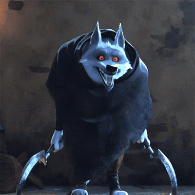 Cartoon Character With Red Eyes And Hooded Cloak GIF