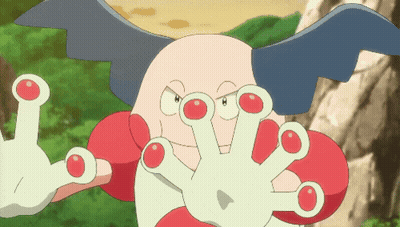 Cartoon Character With Red Eyes And White Fingers GIF