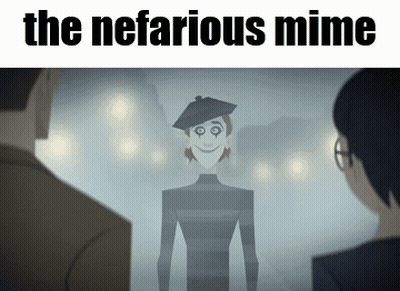 Cartoon Character With Red Eyes And White Fingers GIF