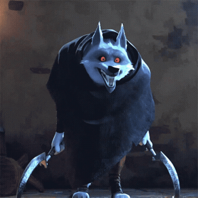 Cartoon Character With Red Eyes In Hooded Cloak GIF