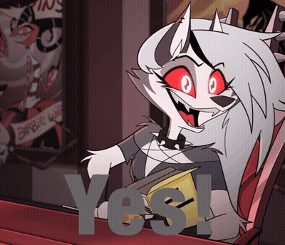 Cartoon Character With Red Eyes Saying Yes GIF