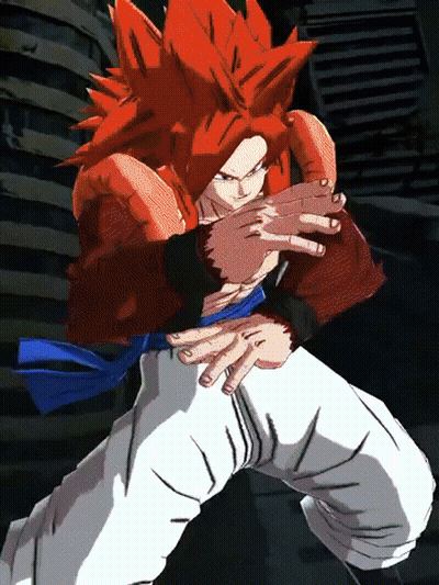 Cartoon Character With Red Hair And Blue Belt GIF
