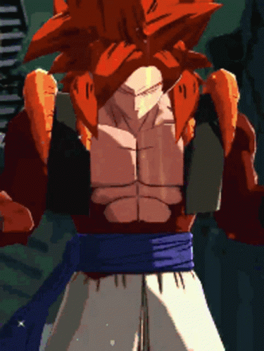 Cartoon Character With Red Hair And Blue Belt GIF