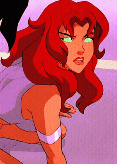 Cartoon Character With Red Hair And Green Eyes Kneeling GIF