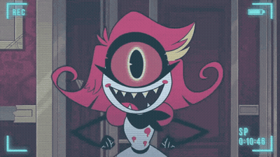 Cartoon Character With Red Hair and Large Eye