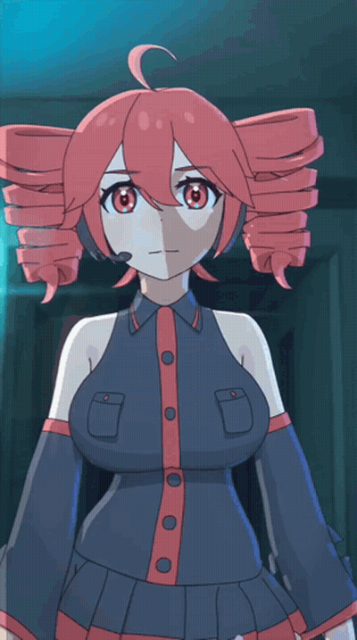 Cartoon Character With Red Hair And Microphone GIF