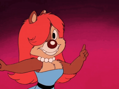 Cartoon Character With Red Hair And Pearl Necklace GIF