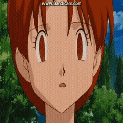 Cartoon Character With Red Hair And White Eyes GIF