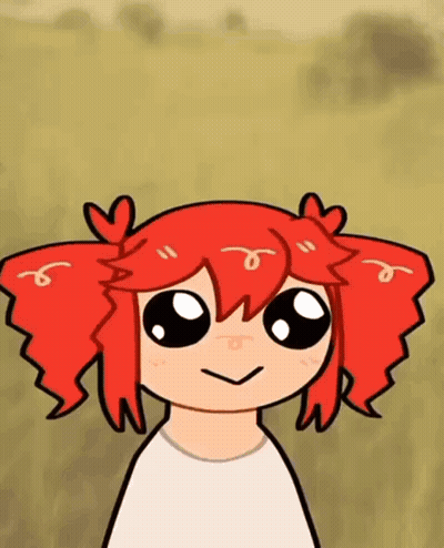 Cartoon Character With Red Hair and White Shirt