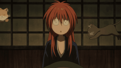 Cartoon Character With Red Hair Holding Three Cats GIF