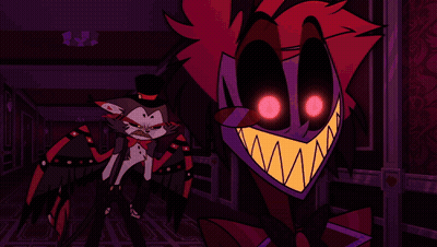 Cartoon Character With Red Hair In Hallway GIF