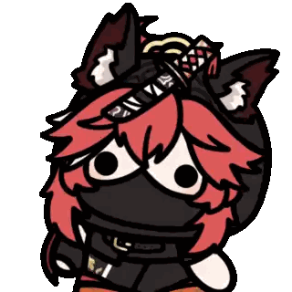 Cartoon Character With Red Hair Mask Sticker