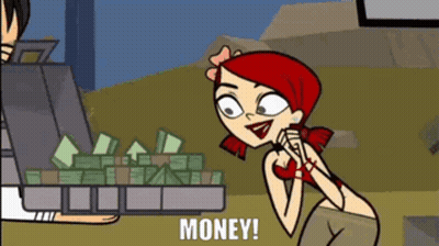 Cartoon Character With Red Hair Saying Money GIF