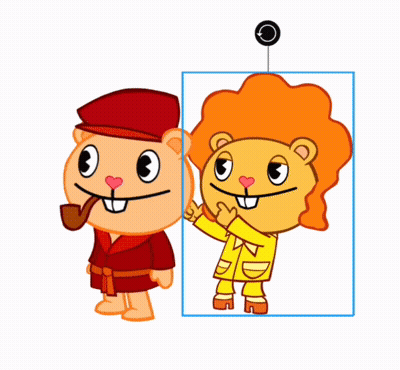 Cartoon Character With Red Hat And Pipe Next To Character With Orange Afro GIF