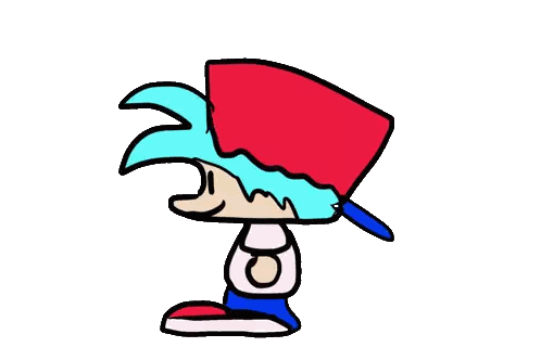 Cartoon Character With Red Hat Sticker
