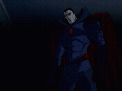 Cartoon Character With Red Heart In Dark Room GIF