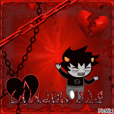 Cartoon Character With Red Heart GIF