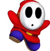 Cartoon Character With Red Hood And White Face Sticker