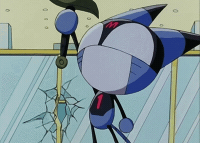 Cartoon Character With Red Letter M On Back GIF