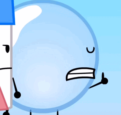 Cartoon Character With Red Mouth Next To Bubble GIF
