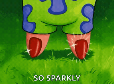 Cartoon Character With Red Nails Saying So Sparkly GIF