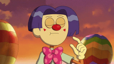 Cartoon Character With Red Nose And Bow Tie GIF