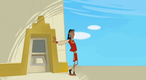 Cartoon Character With Red Shirt And White Sleeves GIF