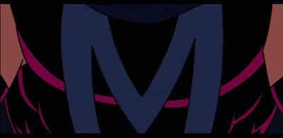 Cartoon Character With Scarf And Letter M GIF