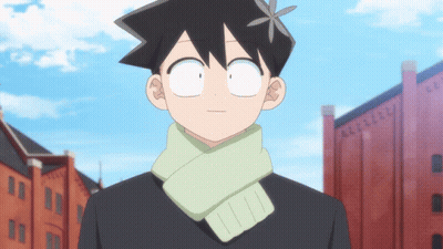 Cartoon Character With Scarf In Front Of Brick Building GIF