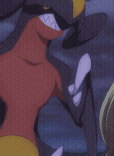 Cartoon Character With Sharp Teeth And Purple Background GIF