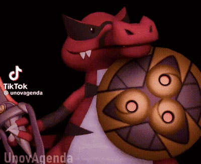 Cartoon Character With Shield And Sword On TikTok GIF