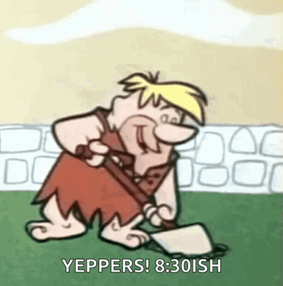 Cartoon Character With Shovel Says Yeppers GIF