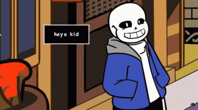 Cartoon Character With Sign Saying Heya Kid GIF