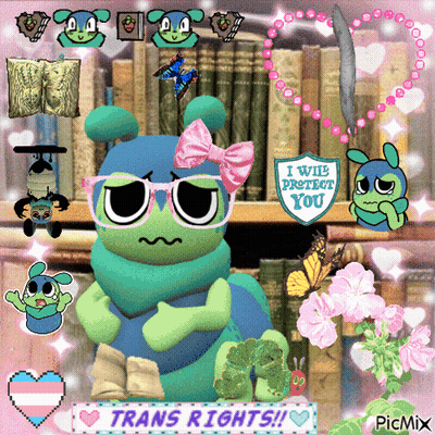 Cartoon Character With Sign Saying I Will Protect You GIF