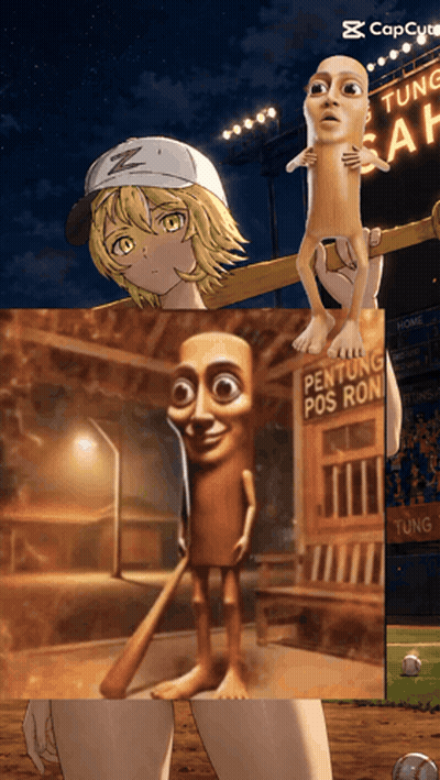 Cartoon Character With Sign Saying Pentong Pos Ron GIF