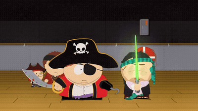 Cartoon Character With Skull And Crossbones Hat GIF