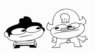 Cartoon Character With Skull Hat GIF