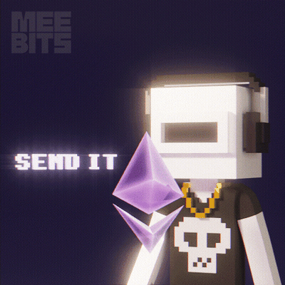 Cartoon Character With Skull Shirt Saying Mee Bits Send It GIF