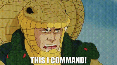 Cartoon Character With Snake On Head Screaming GIF