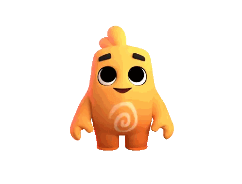 Cartoon Character With Spiral Chest Sticker