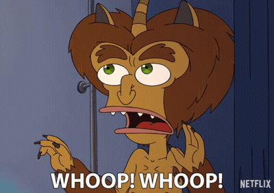 Cartoon Character With Spiral Eyes Held By Hand GIF
