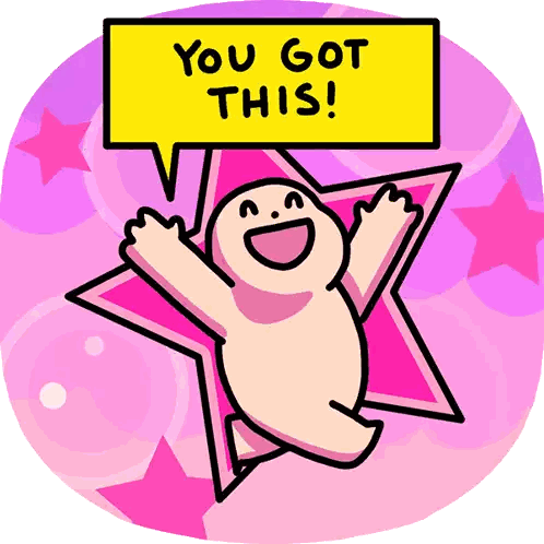 Cartoon Character With Star And You Got This Sticker
