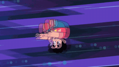 Cartoon Character With Star On Chest Looking Up GIF