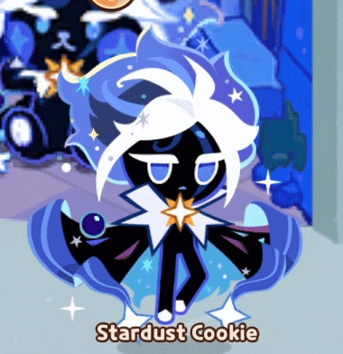 Cartoon Character With Stardust Cookie GIF