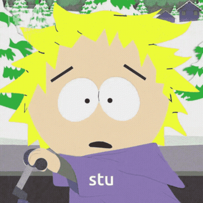 Cartoon Character With Stu On Shirt GIF