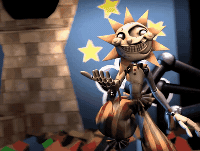 Cartoon Character With Sun on Head Holding Bag