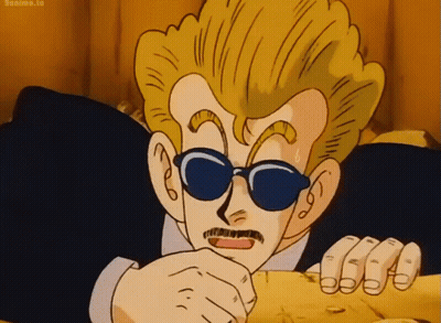 Cartoon Character With Sunglasses And Suit Holding Something GIF