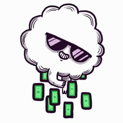 Cartoon Character With Sunglasses Holding Money GIF