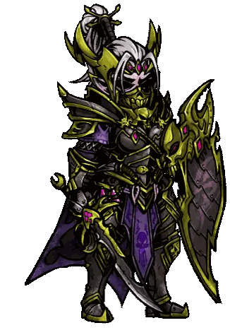 Cartoon Character With Sword And Shield Sticker